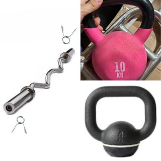 Barra Z + Kettlebells (10kg & 4kg)
