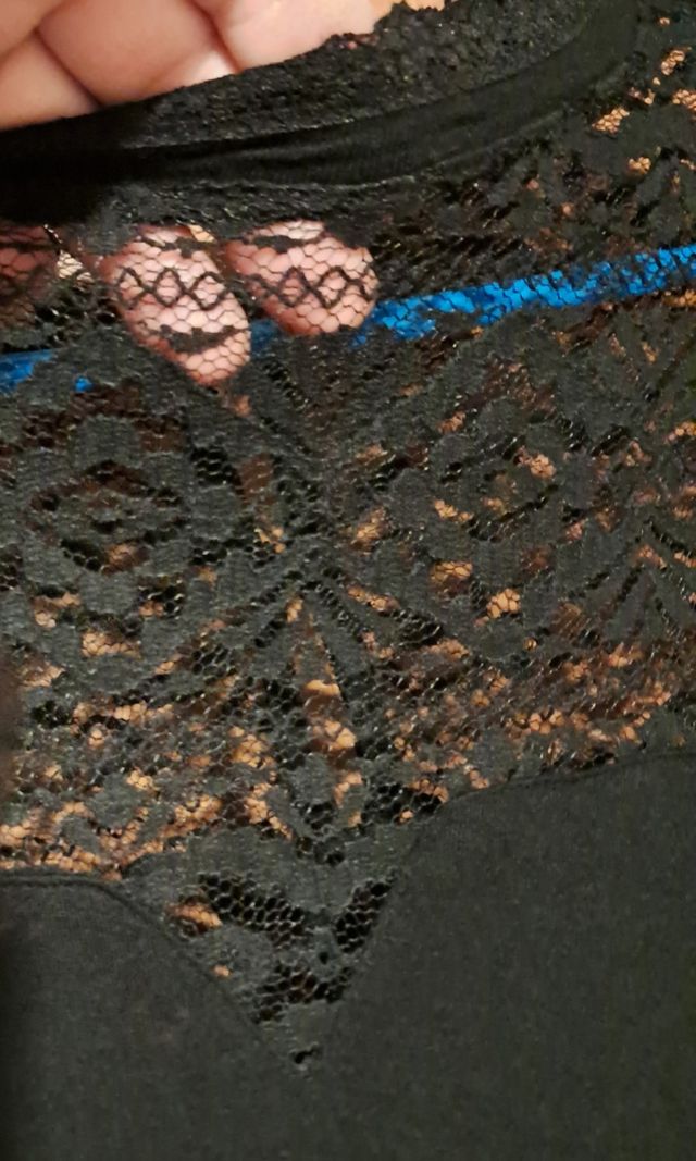 Blusa nera Bershka pizzo