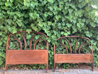 Cabeceros madera maciza camas 90cm - 2uds