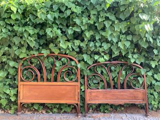 Cabeceros madera maciza camas 90cm - 2uds