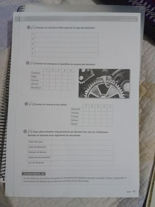 Libro de francés,  nivel b2.