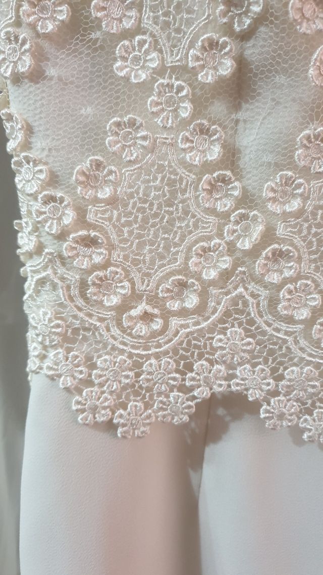 Vestido novia blanco encaje