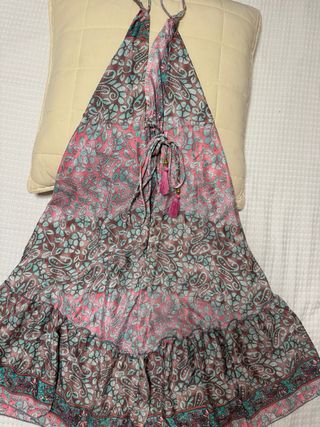 Vestido seda estampado - Playa Estilo boho.