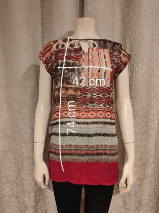 Túnica estampada roja
