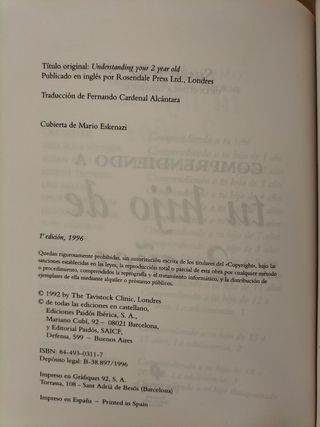 Libro Comprendiendo a tu hijo de 2 años