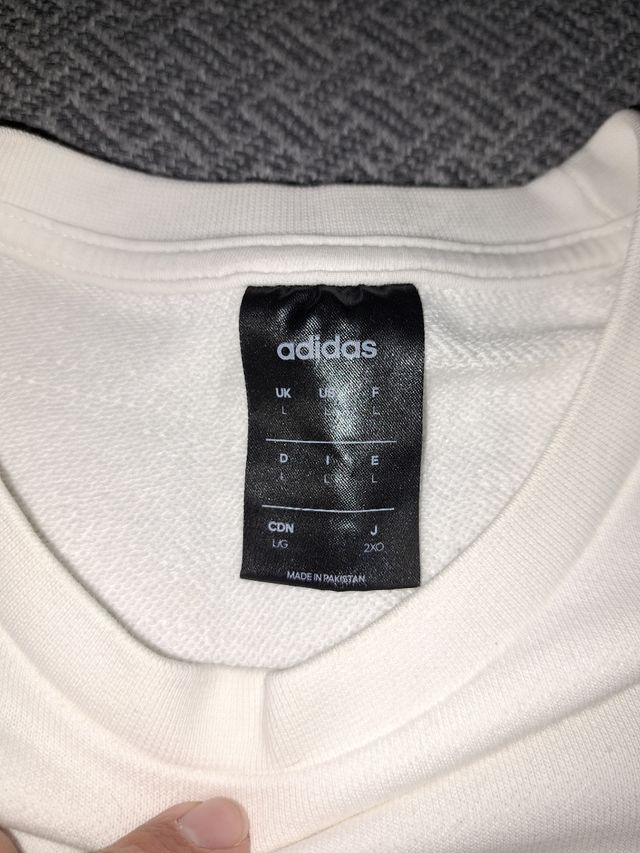 Sudadera Adidas blanca c/logo