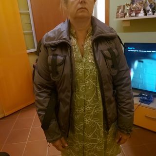 Giubbotto Yeserday argento resinato con inserti