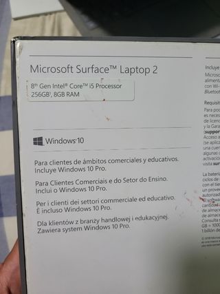 Microsoft Surface Laptop Plata