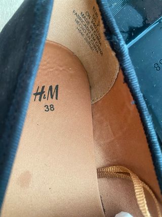 Mocasines H&M mujer negros, talla 38