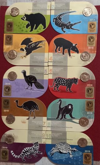 Monedas Perú - Fauna silvestre. 