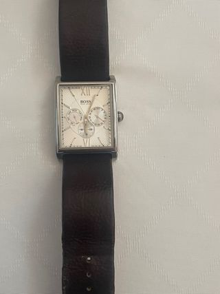 Reloj Hugo Boss marrón y plata