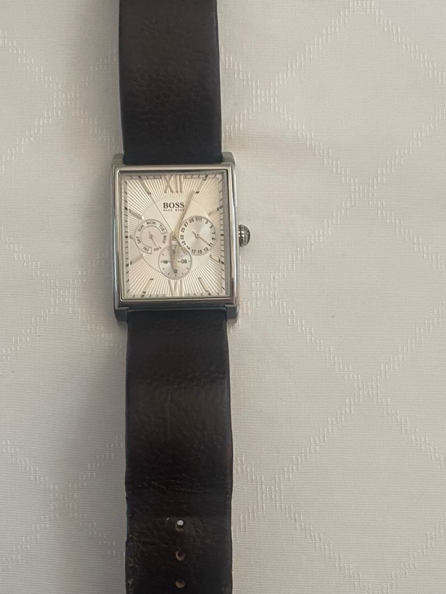 Orologio Hugo Boss marrone e argento