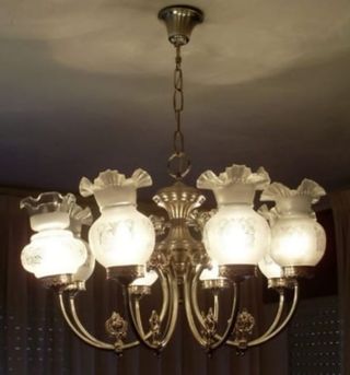 Lampara 8 brazos vintage