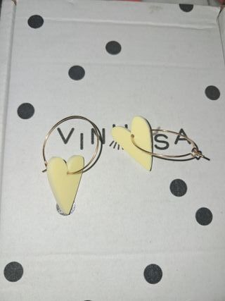 Pendientes Vinuesa | Corazones dorados