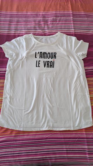 Camiseta lactancia Kiabi - Blanca