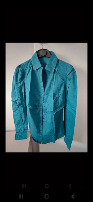 Camicia verde acqua maniche lunghe