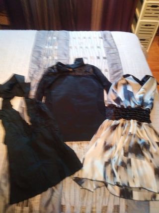 2 tops mujer negra talla S