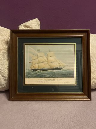 Cuadro velero antiguo