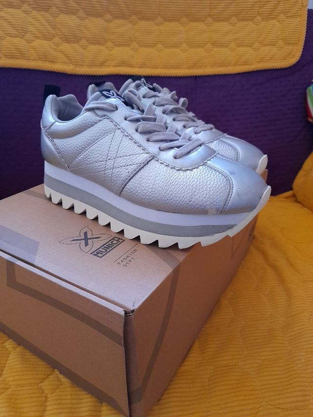 Zapatillas Munich Glitz Plata 38