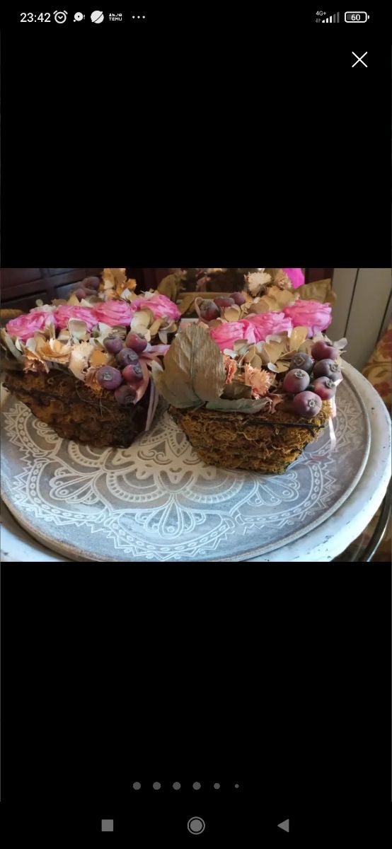 3 Centrotavola con fiori secchi