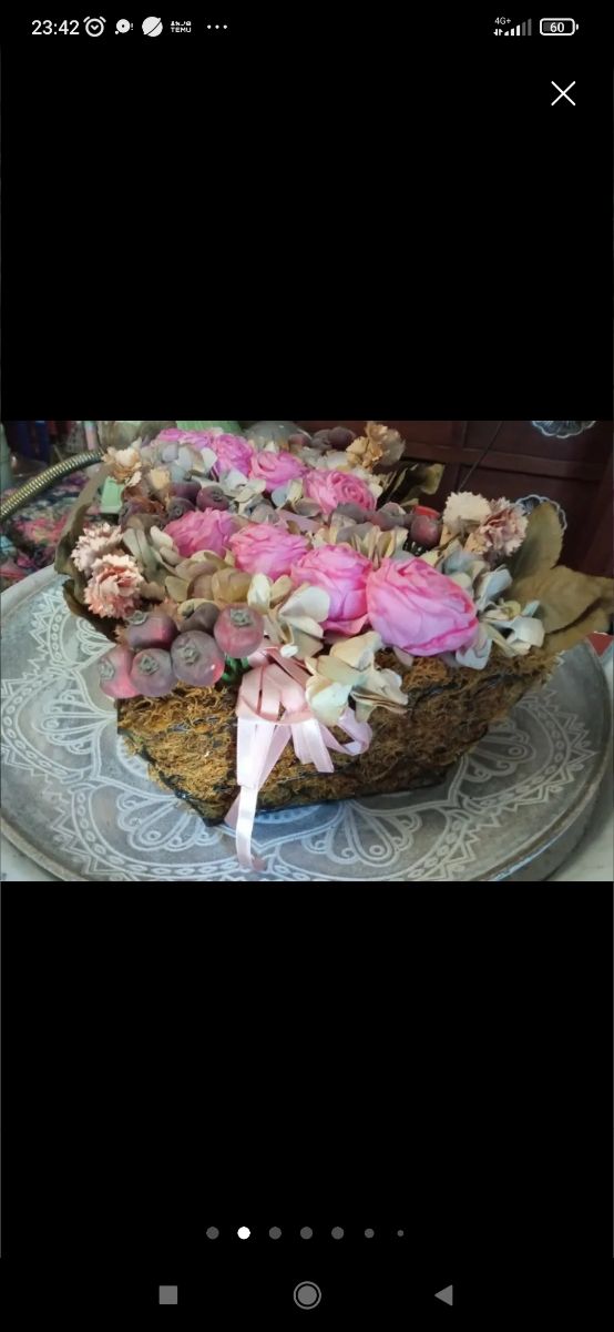 3 Centrotavola con fiori secchi