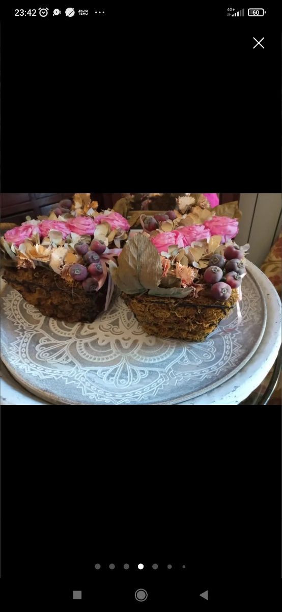 3 Centrotavola con fiori secchi