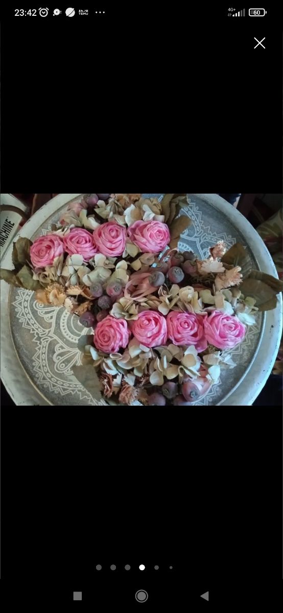 3 Centrotavola con fiori secchi