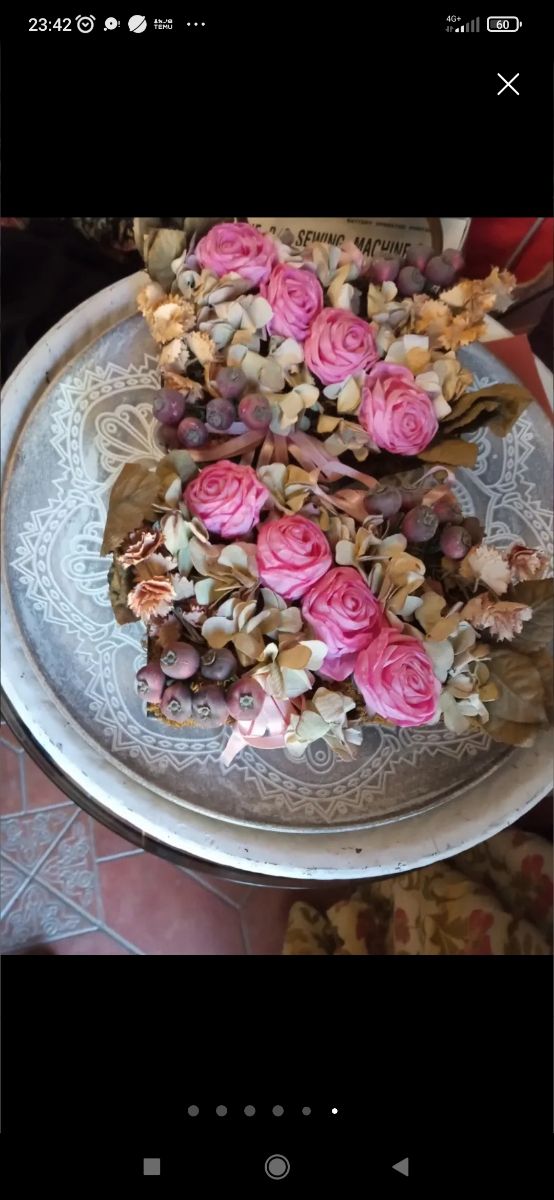 3 Centrotavola con fiori secchi