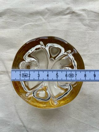 Juego de 2 ceniceros y cuenco de cristal