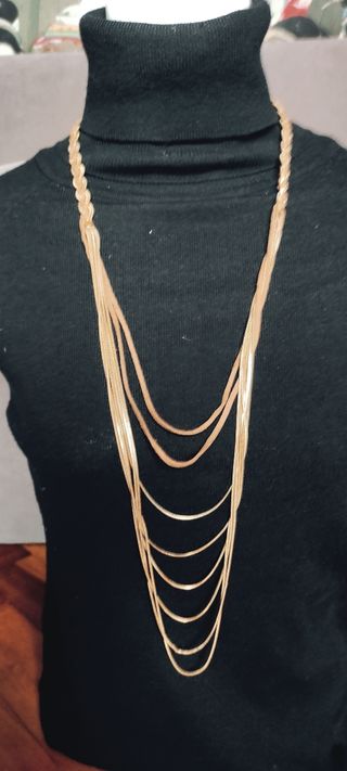 Collar dorado trenzado - Multicapa