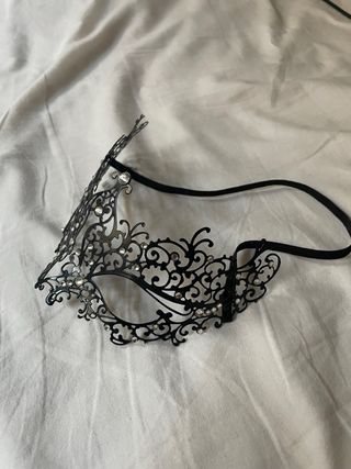 Máscara Veneciana Negra Disfraz