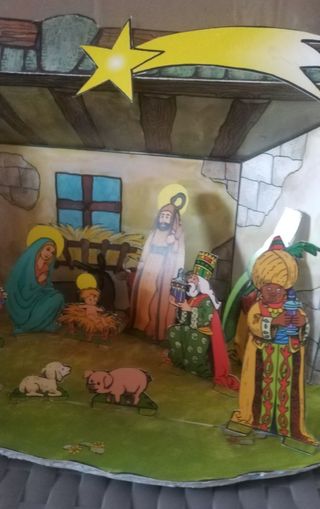 Pesebre navideño papel