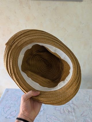Sombrero rafia beige