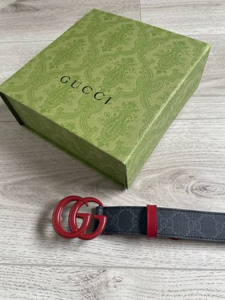 Cintura Gucci Uomo - Fibbia Rossa