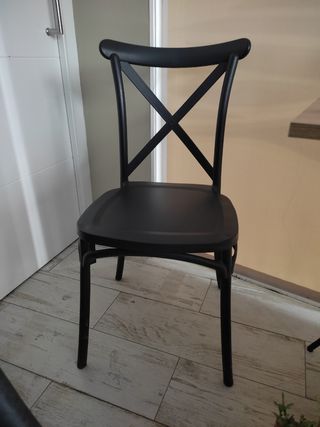 Silla Catering Negra - Apilable