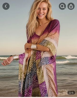 Túnica seda multicolor - Talla única