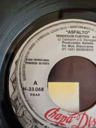 Vinilo Asfalto - Vendedor Furtivo