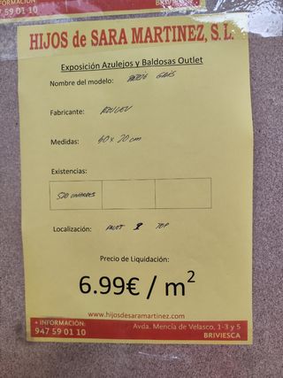 Azulejos Bateig Gris - Oferta Outlet