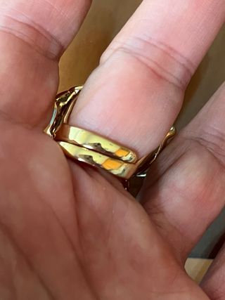 Anillo triple: perla, rosa, turquesa