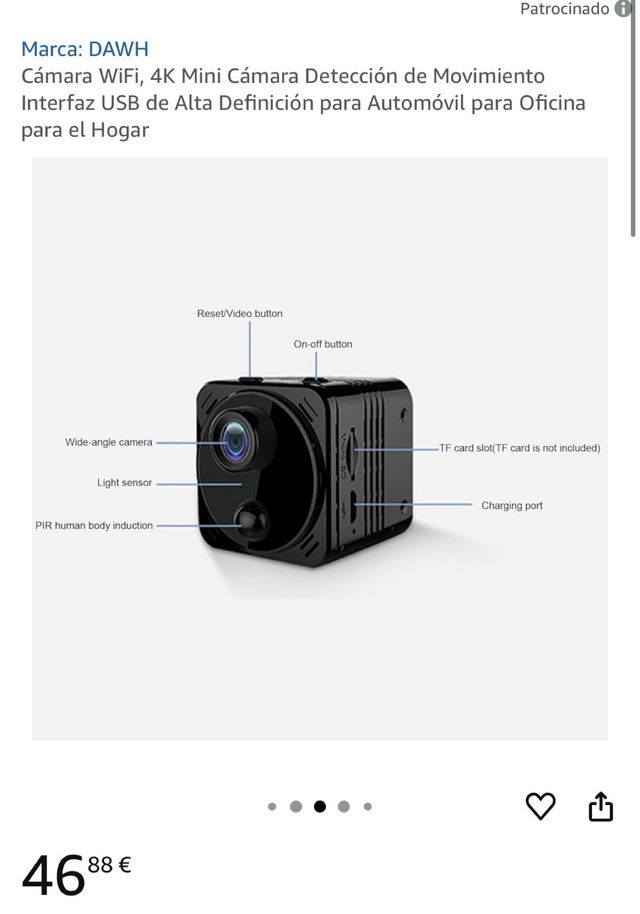 Cámara vigilancia HD Mini