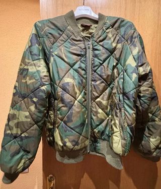 Cazadora bomber militar verde