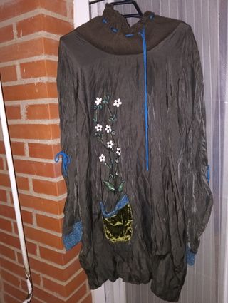 Vestido XXL marrón con flores