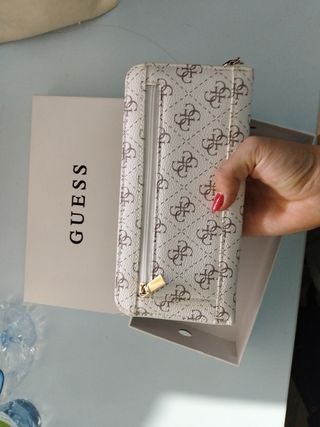 Portafoglio Guess - Beige/Bianco