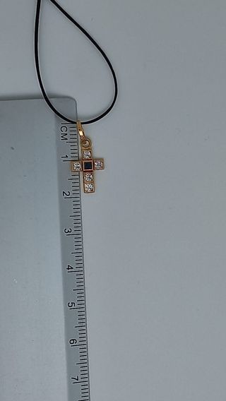 Colgante cruz oro 18k - cristales