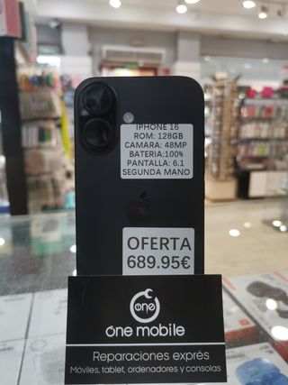iPhone 16 128GB - BATERÍA 100 48MP