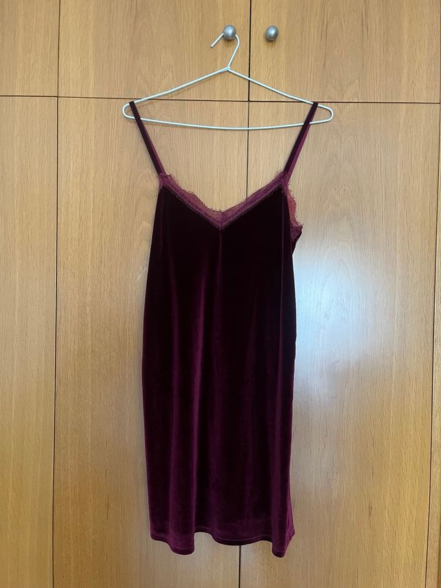 Vestido terciopelo granate