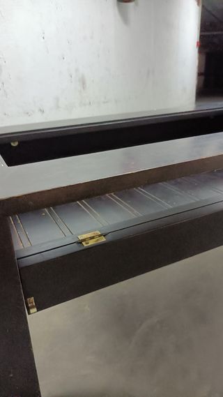 Mesa centro madera wengue - cristal