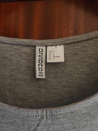 Vestido gris manga 3/4 de DIVIDED (H&M) 