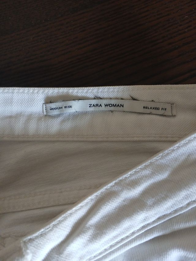Pantalones Zara Mujer blancos