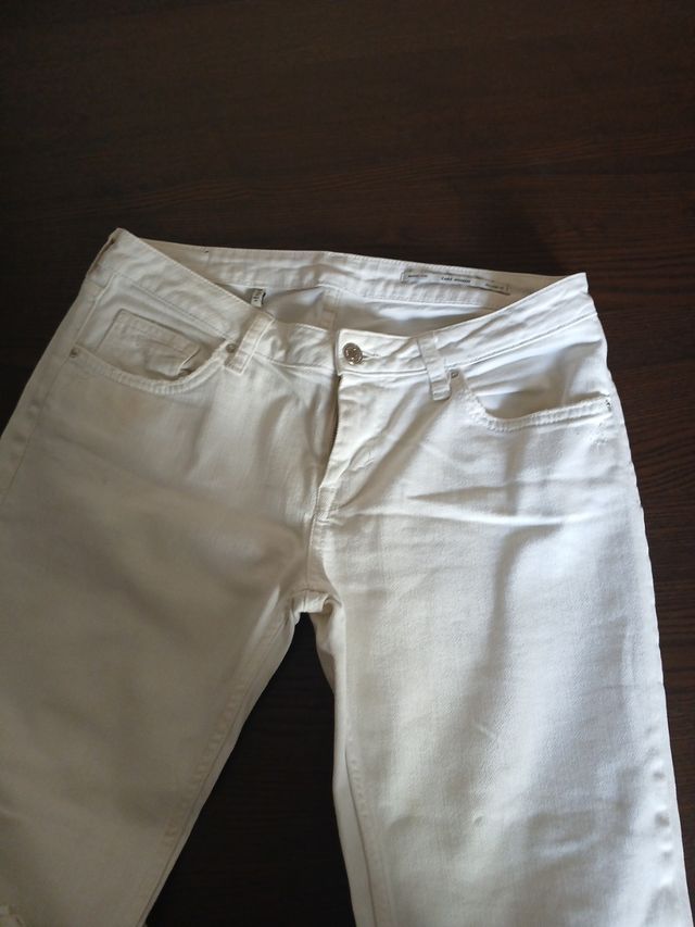Pantalones Zara Mujer blancos